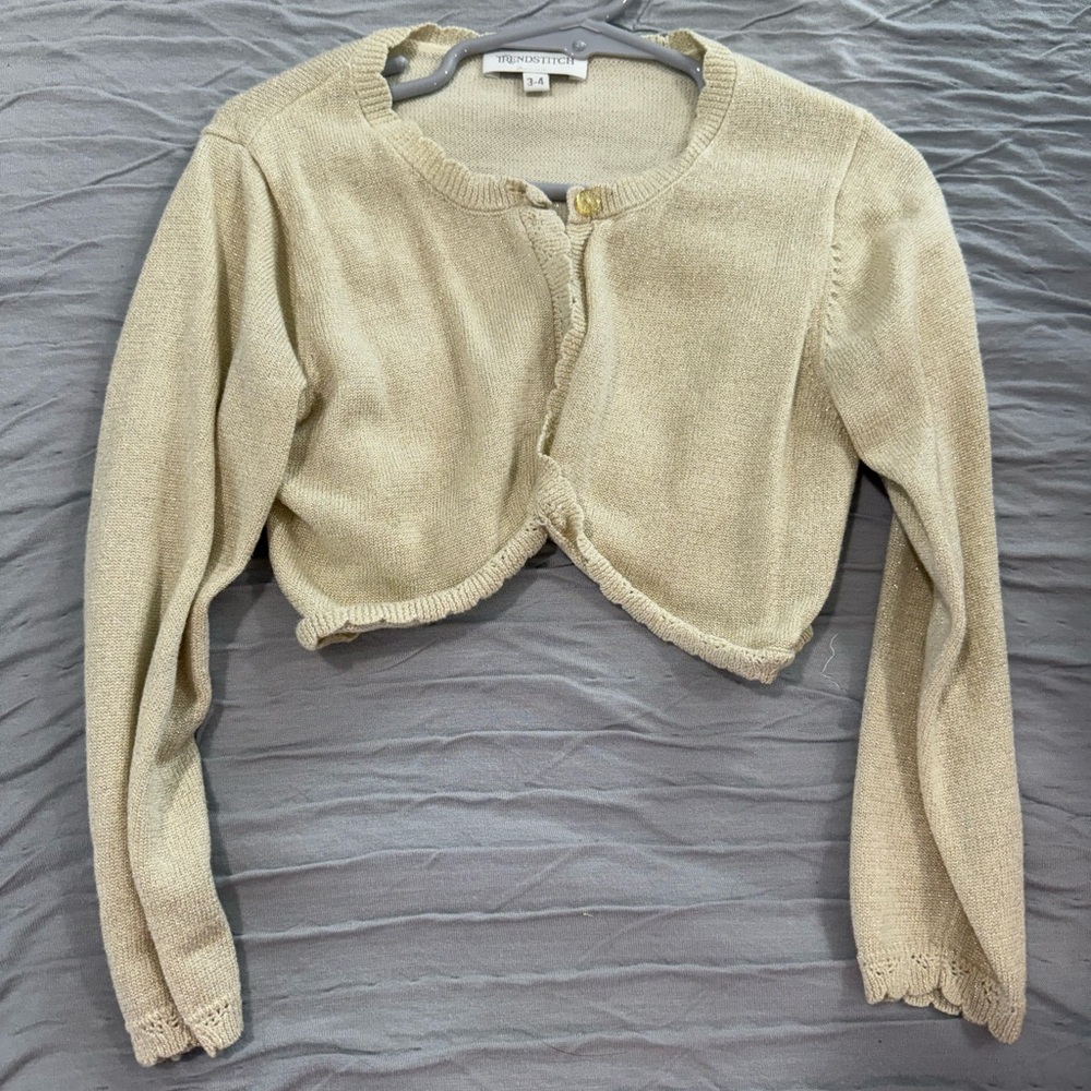 Cream Cropped Cardigan